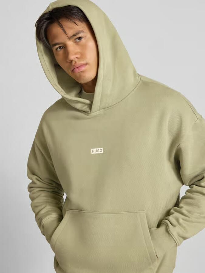 HUGO Blue Loose fit hoodie van puur katoen model 'Nazardo' - Foto 2
