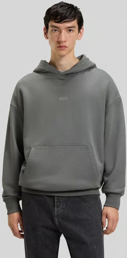Hugo Blue Loose fit hoodie van puur katoen model 'NAZARDO' - Foto 8