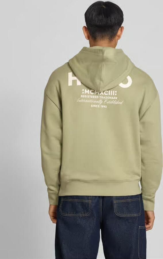 HUGO Blue Loose fit hoodie van puur katoen model 'Nazardo' - Foto 3