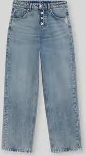HUGO Blue loose fit jeans met zichtbare knoopsluiting