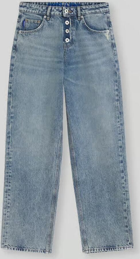 HUGO Blue loose fit jeans met zichtbare knoopsluiting - Foto 2