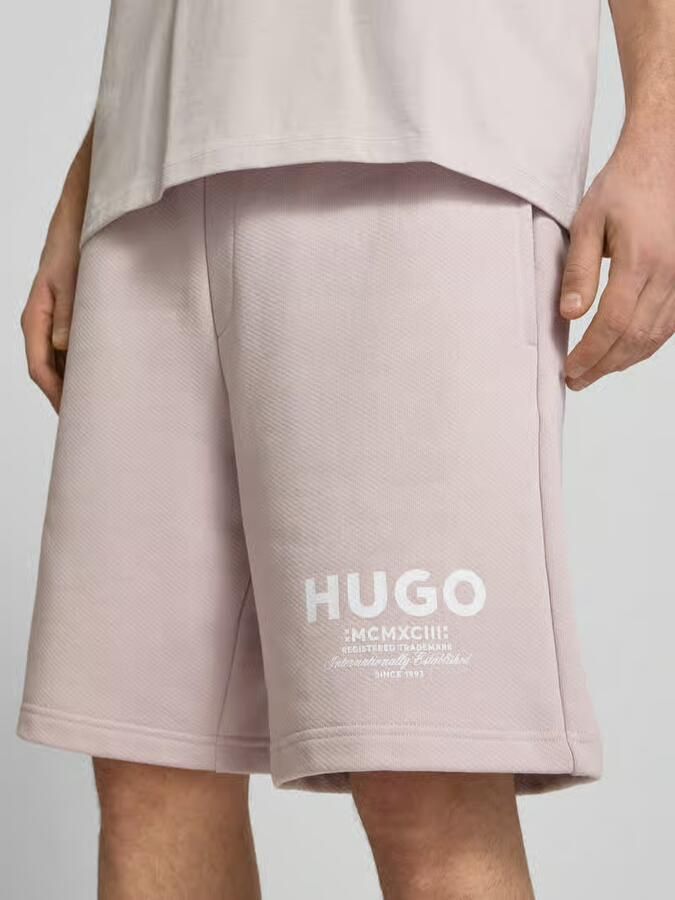 HUGO Blue Loose fit sweatshorts van puur katoen model 'Nomario'