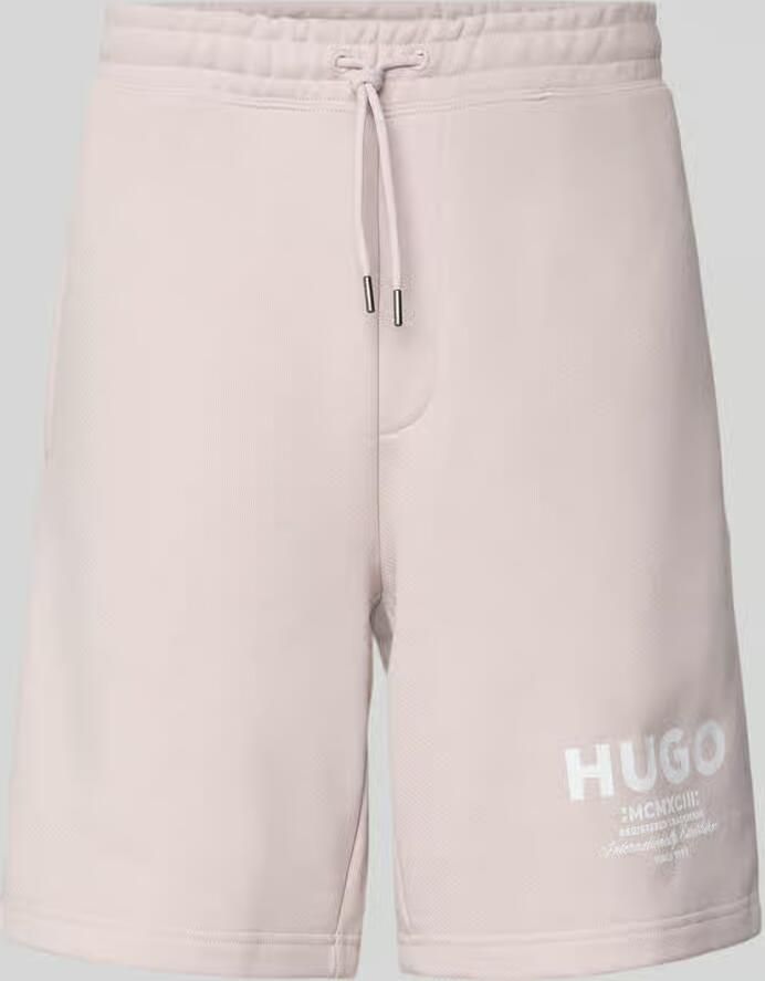 HUGO Blue Loose fit sweatshorts van puur katoen model 'Nomario' - Foto 2