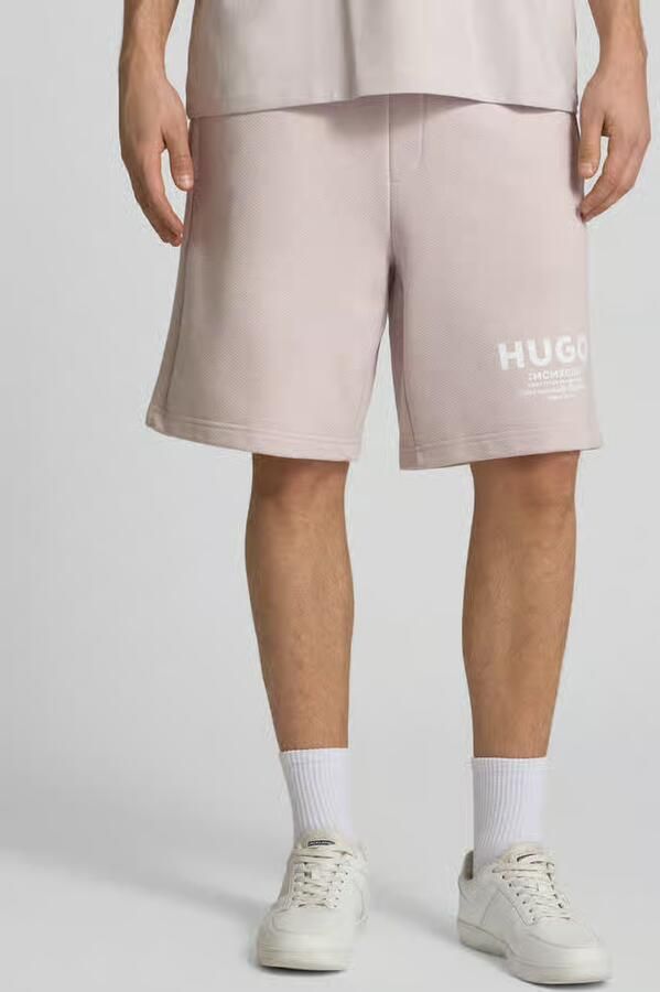HUGO Blue Loose fit sweatshorts van puur katoen model 'Nomario' - Foto 3