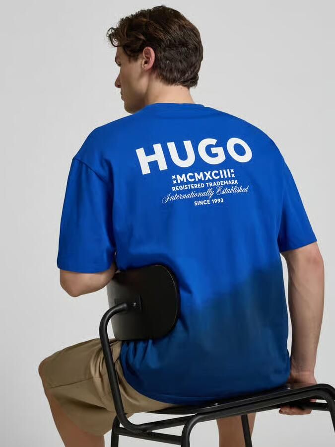HUGO Blue Loose fit T-shirt van 100% katoen model 'NALONO'