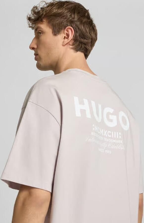HUGO Blue Loose fit t-shirt van 100% katoen model 'Nalono' - Foto 2