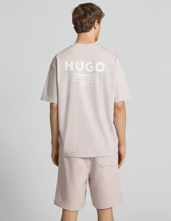 HUGO Blue Loose fit t-shirt van 100% katoen model 'Nalono' - Foto 3