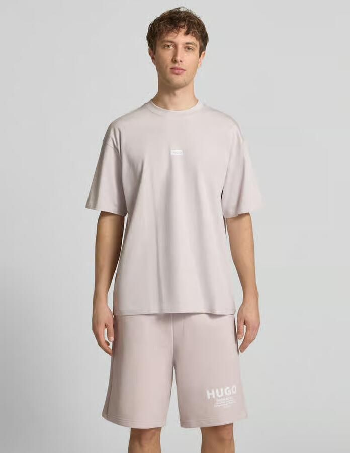 HUGO Blue Loose fit t-shirt van 100% katoen model 'Nalono' - Foto 4