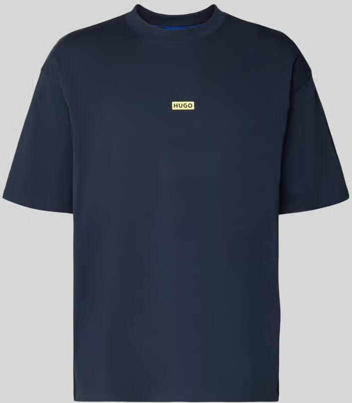 HUGO Blue Loose fit T-shirt van puur katoen