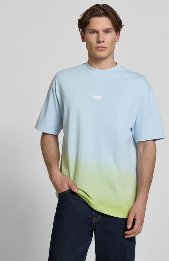 HUGO Blue Loose fit T-shirt van puur katoen model 'NALONO_F' - Foto 4