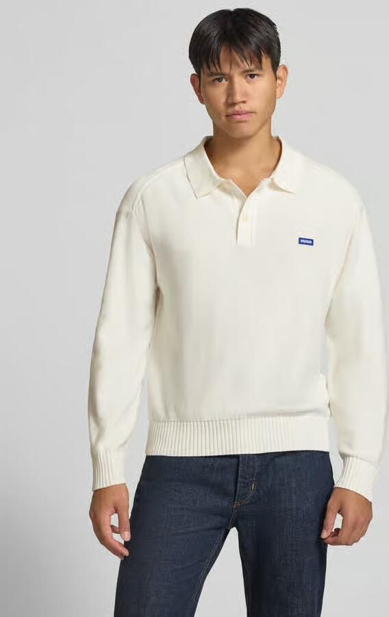HUGO Blue oversized fit pullover van pure katoen model 'San Patty' - Foto 3
