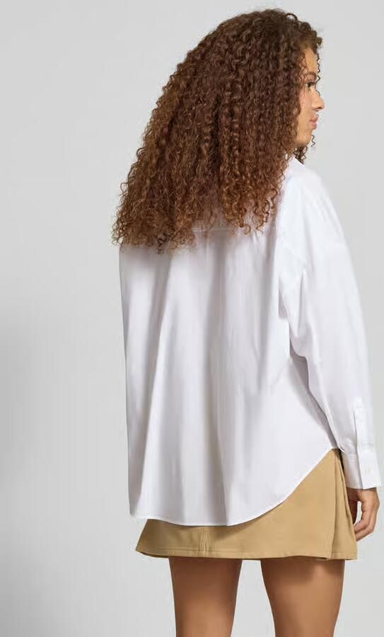 HUGO Blue Oversized overhemdblouse van puur katoen model 'EDAFNE_B'
