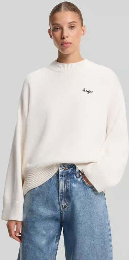 HUGO Blue oversized pullover van katoenmix model 'Shenny_B' - Foto 3