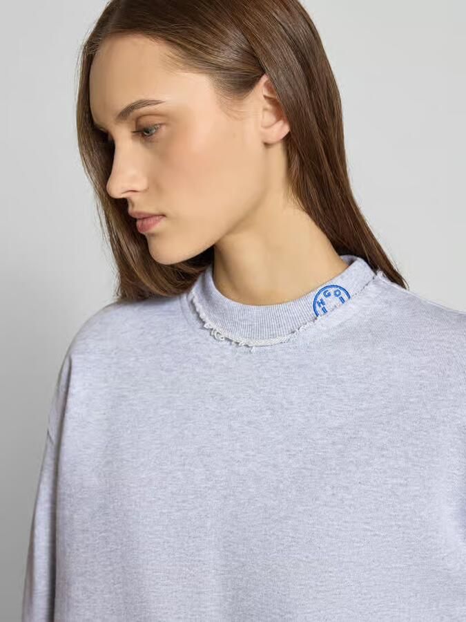 Hugo Blue Oversized sweatshirt van puur katoen model 'Dismudge_B' - Foto 2