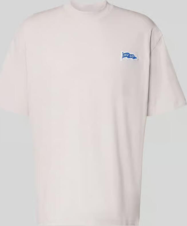 HUGO Blue Oversized T-shirt van puur katoen model 'Nohatio' - Foto 2