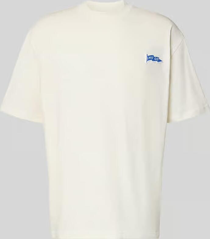 HUGO Blue Oversized T-shirt van puur katoen model 'Nohatio' - Foto 2