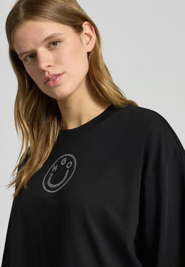 Hugo Blue Oversized T-shirt van puur katoen model 'Oversized_Tee_b_9' - Foto 2
