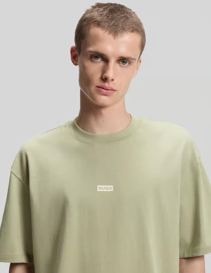 HUGO Blue oversized t-shirts van pure katoen model 'Nalono'
