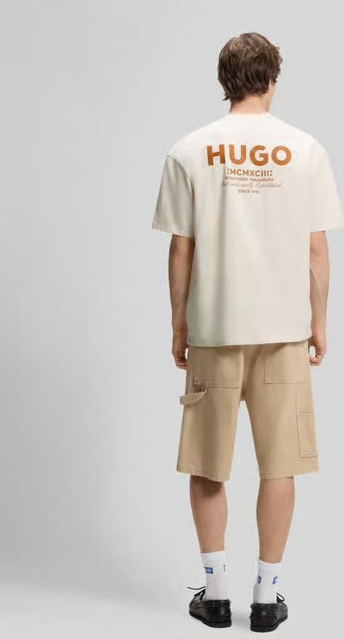 HUGO Blue oversized t-shirts van pure katoen model 'Nalono' - Foto 4