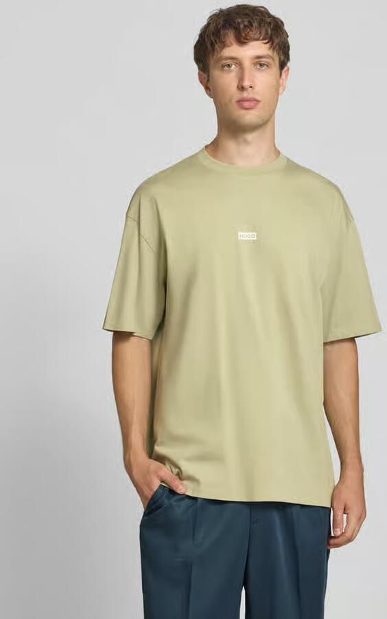 HUGO Blue oversized t-shirts van pure katoen model 'Nalono' - Foto 3