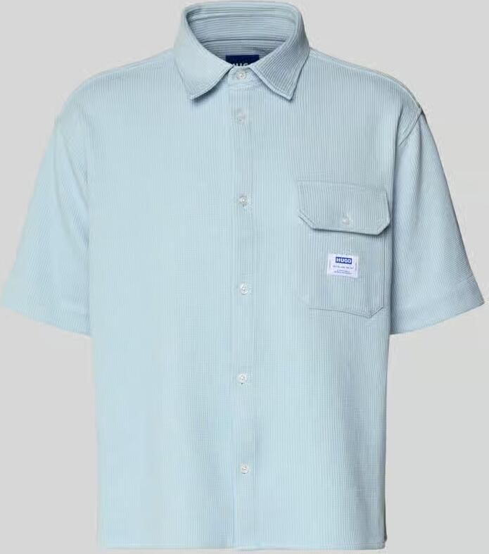 HUGO Blue Oversized vrijetijdsoverhemd van katoenmix model 'EBAFFINO' - Foto 2