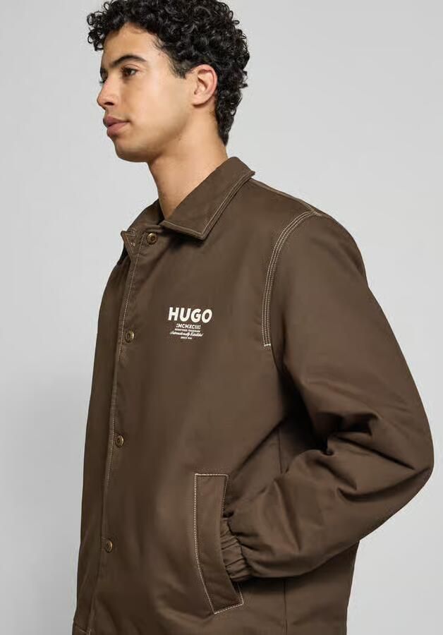 HUGO Blue Regular fit blouson van puur katoen model 'BIYO2611'