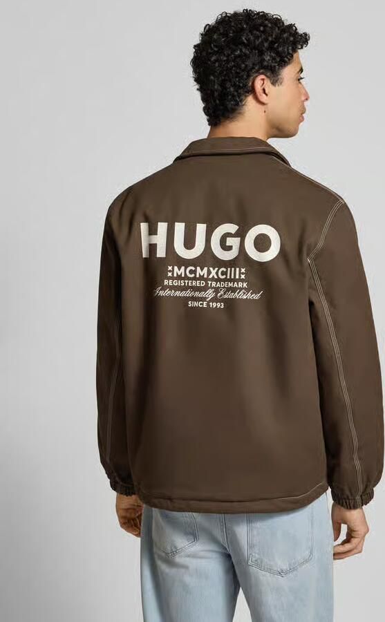 HUGO Blue Regular fit blouson van puur katoen model 'BIYO2611' - Foto 3