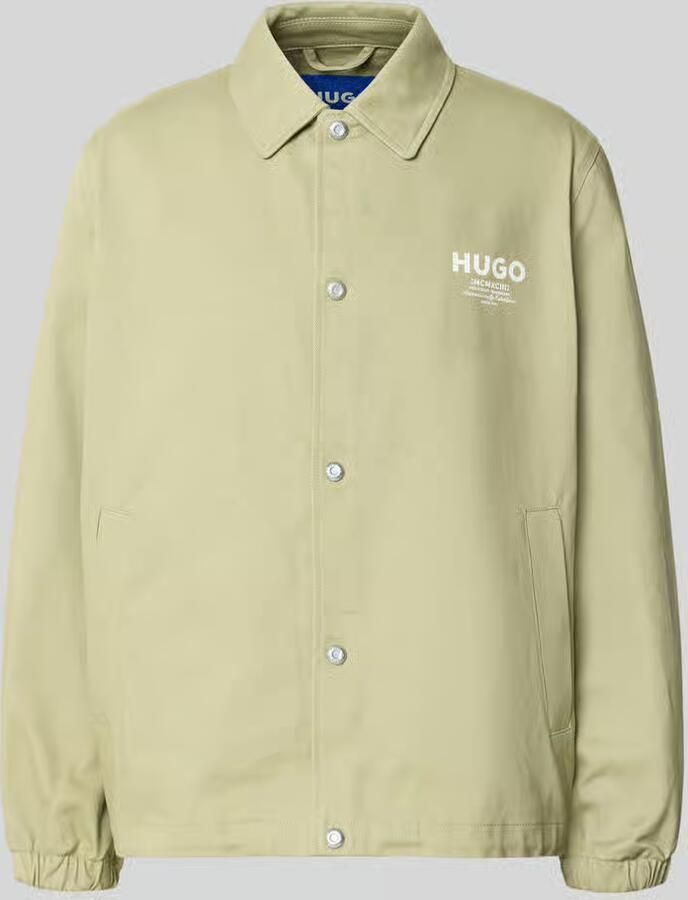 HUGO Blue Regular fit bomberjack blouson van puur katoen model 'Biyo2631'