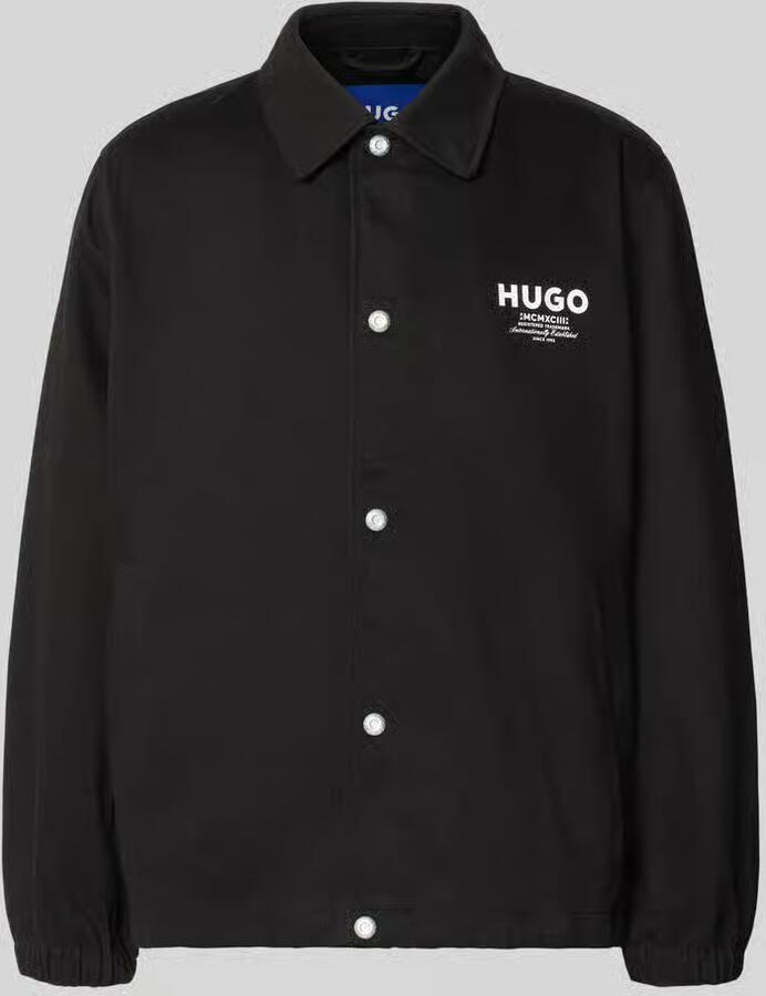 HUGO Blue Regular fit bomberjack blouson van puur katoen model 'Biyo2631'