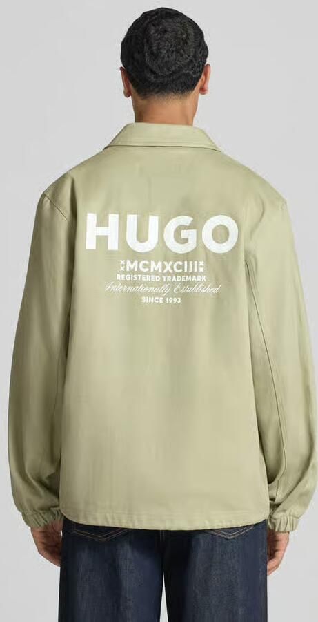 HUGO Blue Regular fit bomberjack blouson van puur katoen model 'Biyo2631' - Foto 3