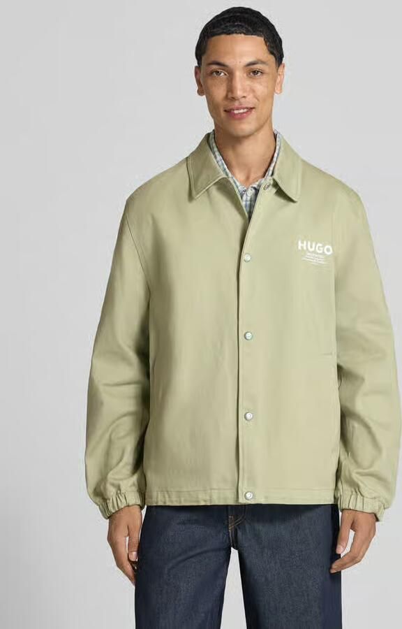 HUGO Blue Regular fit bomberjack blouson van puur katoen model 'Biyo2631' - Foto 2