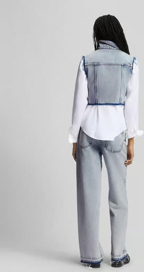 HUGO Blue regular fit cropped spijkerjackje