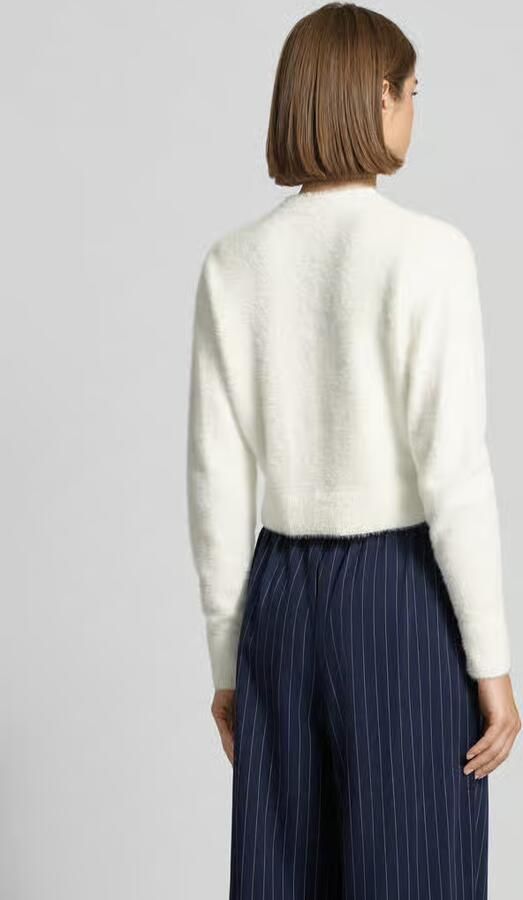 HUGO Blue Regular fit gebreid jack met labelstitching model 'SFURRY' - Foto 6