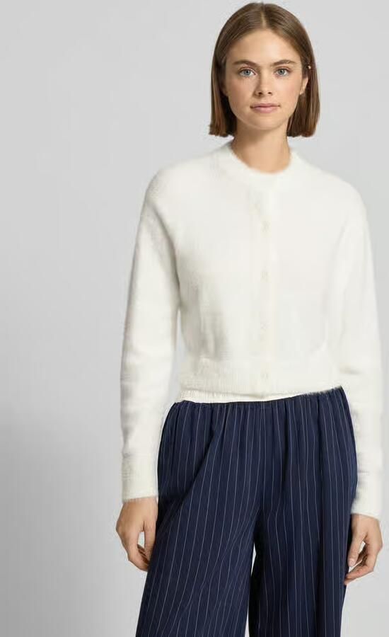 HUGO Blue Regular fit gebreid jack met labelstitching model 'SFURRY' - Foto 7