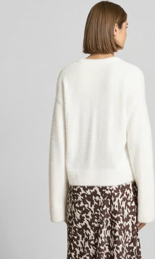 HUGO Blue Regular fit gebreide pullover met labelstitching model 'SFURRYNA' - Foto 5