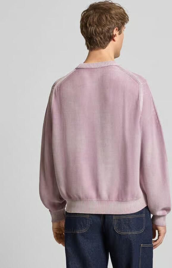 Hugo Blue Regular fit gebreide pullover van puur katoen model 'SEBU'