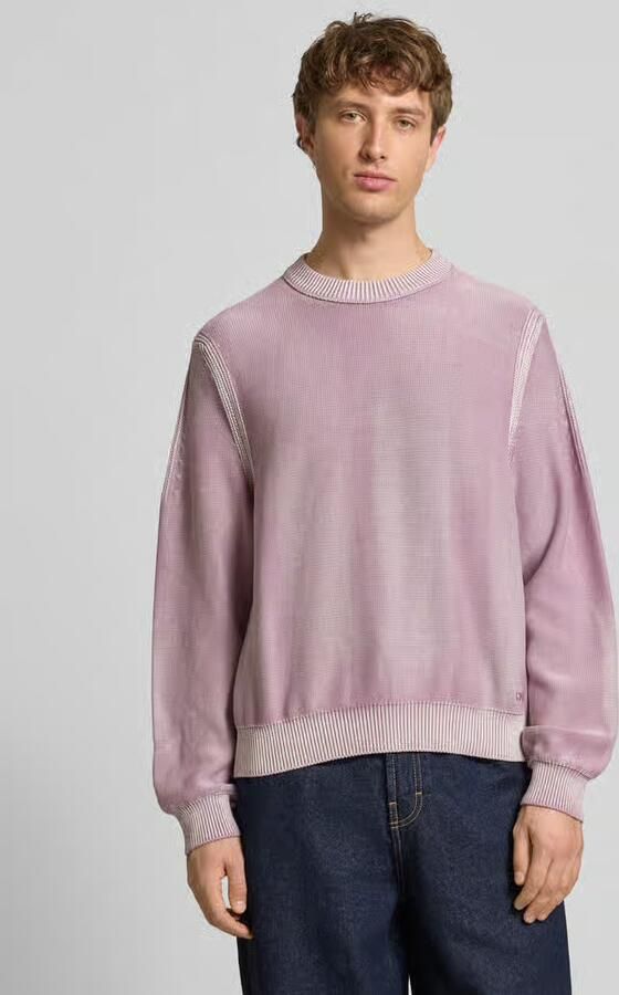 Hugo Blue Regular fit gebreide pullover van puur katoen model 'SEBU' - Foto 2