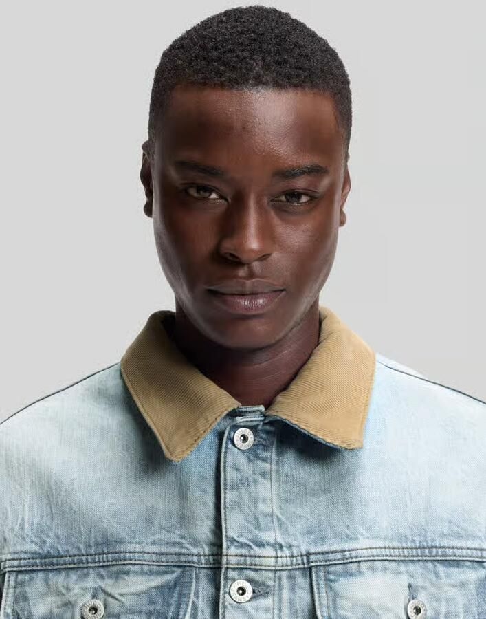 HUGO Blue Regular fit jeansjack van puur katoen
