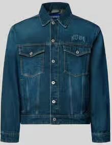 HUGO Blue Regular fit jeansjack van puur katoen model 'Dex'