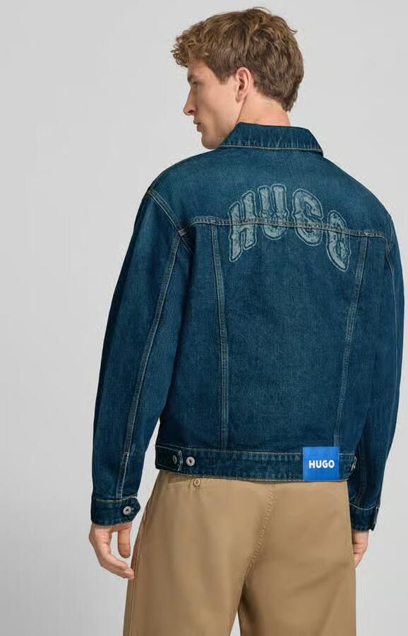 HUGO Blue Regular fit jeansjack van puur katoen model 'Dex' - Foto 3