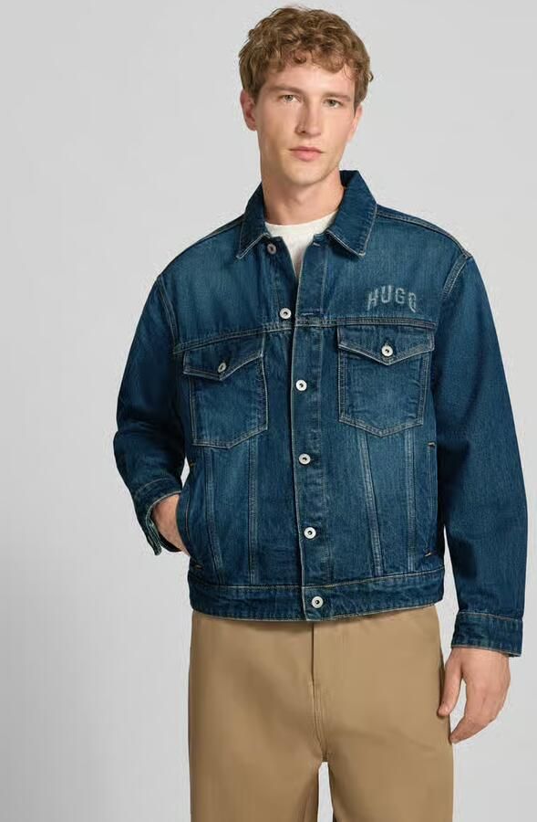 HUGO Blue Regular fit jeansjack van puur katoen model 'Dex' - Foto 2