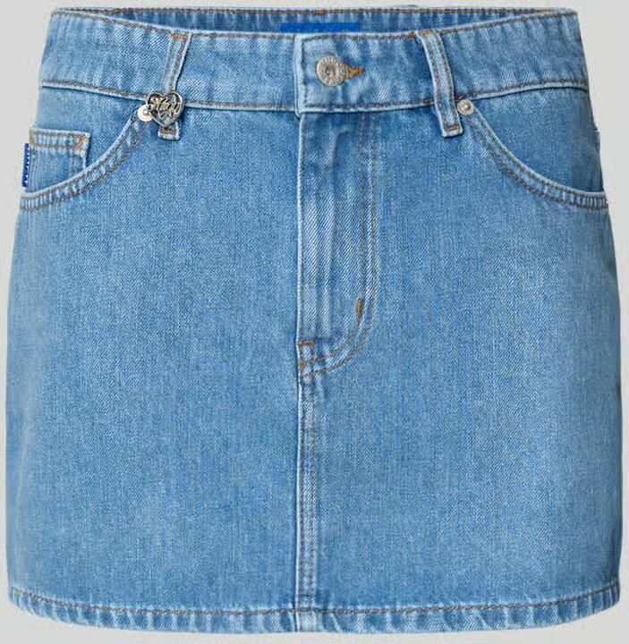 HUGO Blue regular fit jeansrok van katoenmix model 'GALANIE_B' - Foto 2