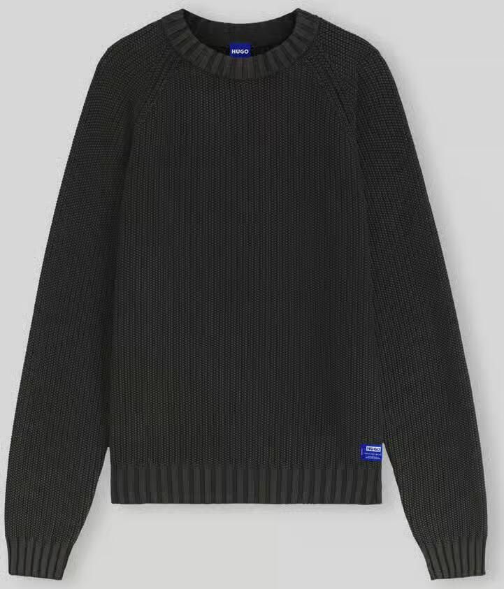 HUGO Blue relaxed fit pullover van pure katoen model 'Sondye'