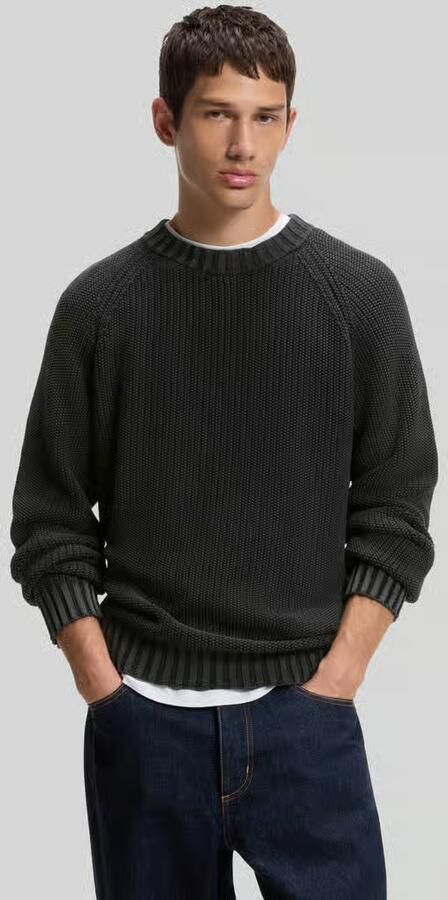 HUGO Blue relaxed fit pullover van pure katoen model 'Sondye' - Foto 3