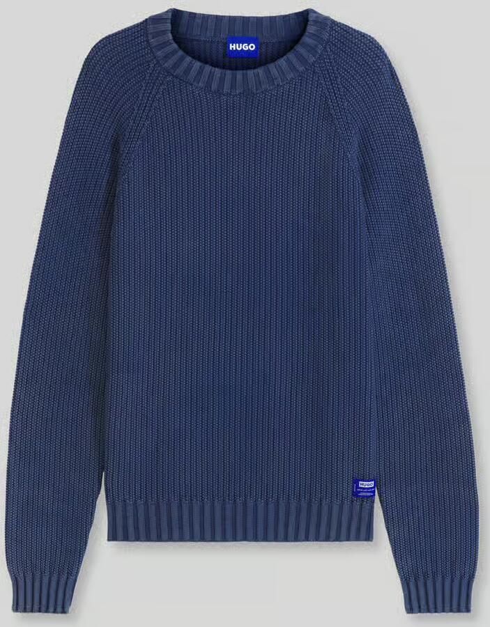 HUGO Blue relaxed fit pullover van pure katoen model 'Sondye'