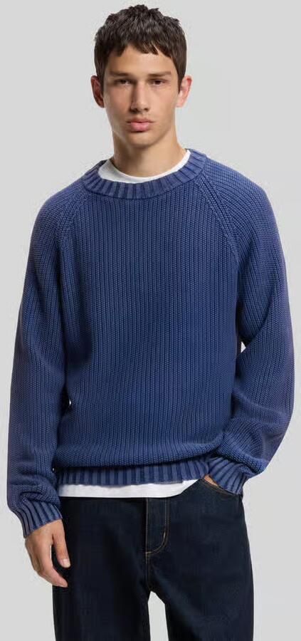 HUGO Blue relaxed fit pullover van pure katoen model 'Sondye' - Foto 3