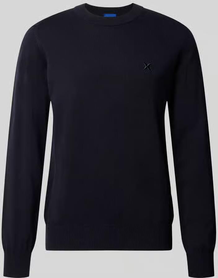 HUGO Blue Regular fit pullover van katoenmix model 'San Celio-C'