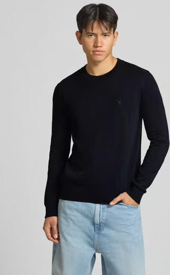 HUGO Blue Regular fit pullover van katoenmix model 'San Celio-C' - Foto 3