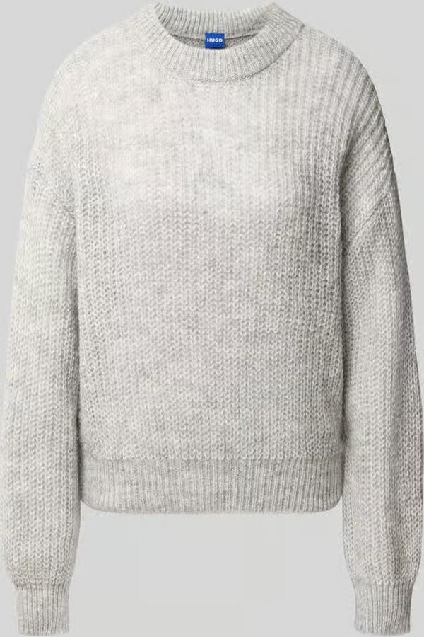 HUGO Blue Regular fit pullover van materiaalmix met alpaca-aandeel model 'Slogeryna_B'