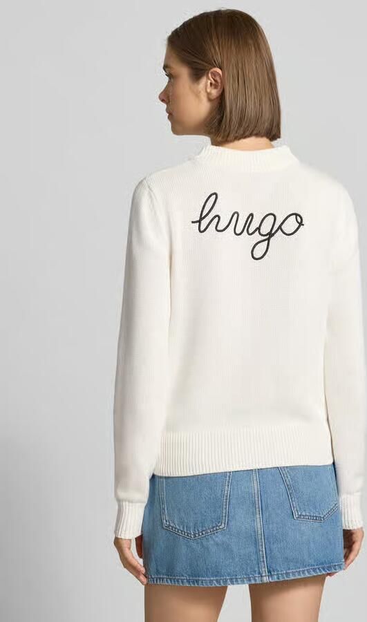 HUGO Blue Regular fit pullover van pure katoen model 'Saje_B' - Foto 2